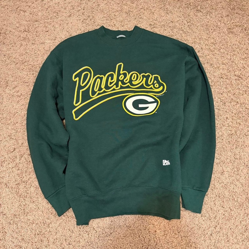 Vintage 1996 Pro Player Green Bay Packers Sweatshirt Crewneck Mens Large Green